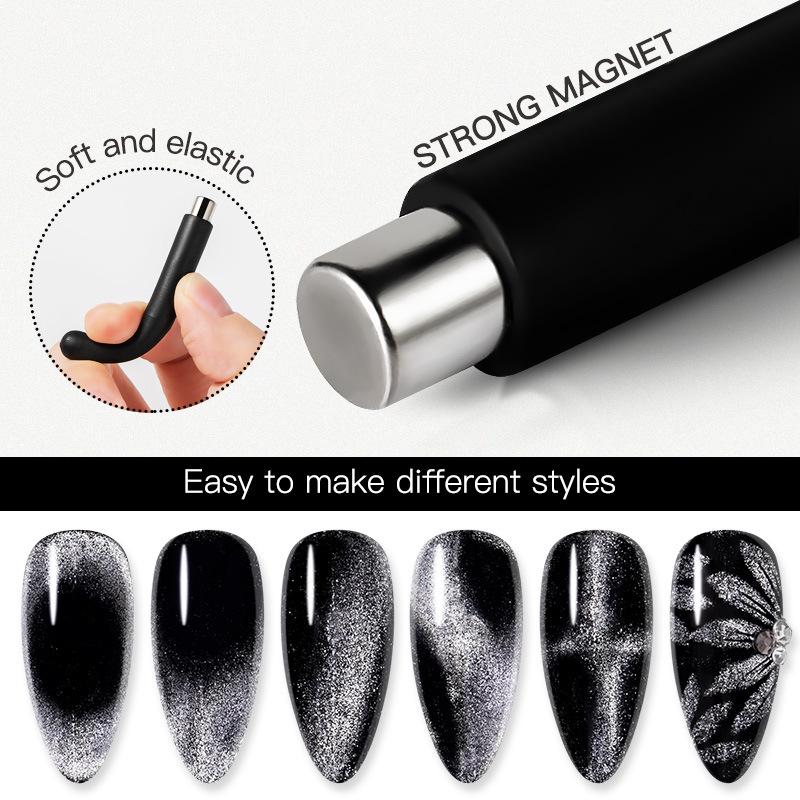 Nail Art Cat's Eye Magnet Crystal Cat's Eye Nail Polish Fancy Cylindrical Magnet Powerful Suction Magnet Nail Tools