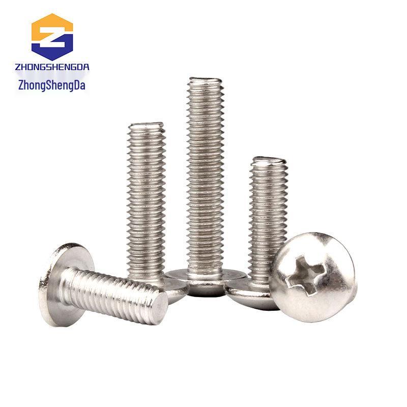 TM Nickel-Plated Carbon Steel Cross Pan Head Machine Screw Bolt M3-M6