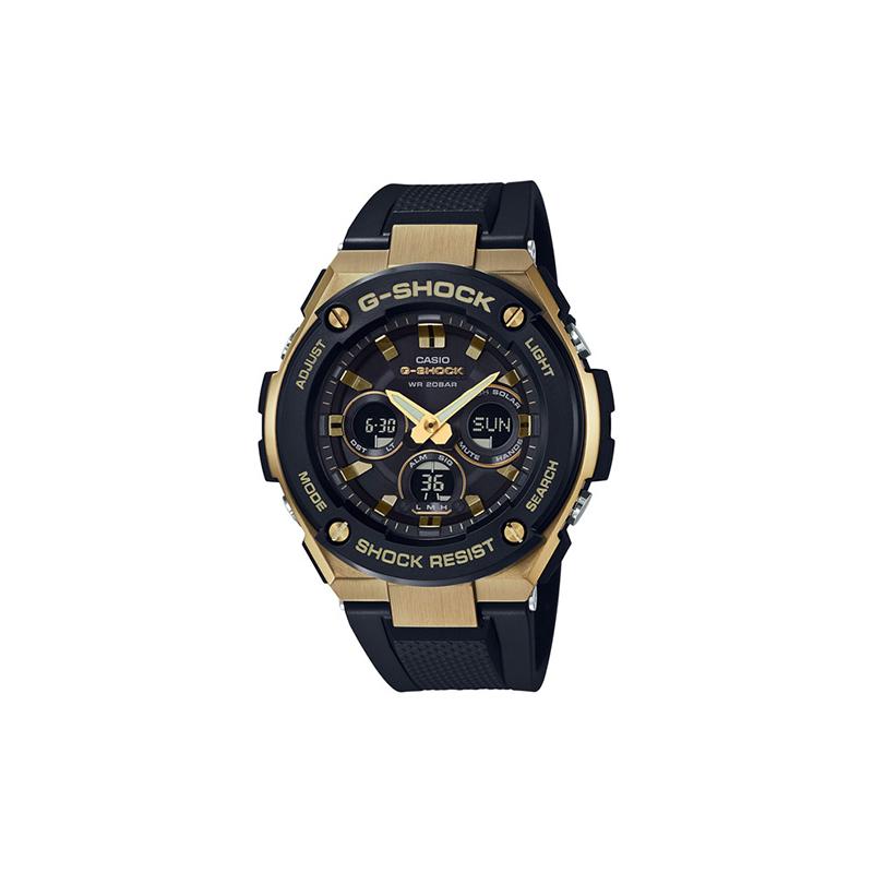 

Casio G-STEEL Series-S Disc Dual Display Urban Fashion Shockproof Waterproof Solar Power Sports Quartz Movement Resin Strap Japanese and GST-S300G-1A9