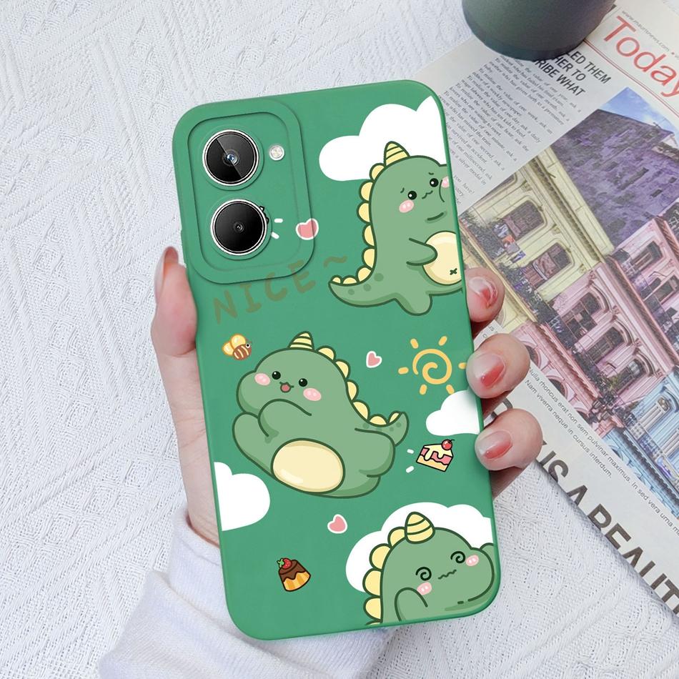 For Realme 10 Pro Plus Case Cartoon Soft Smooth Liquid Silicone Cover Camera Shell For OPPO Realme10 10Pro+ Coque Funda Capa