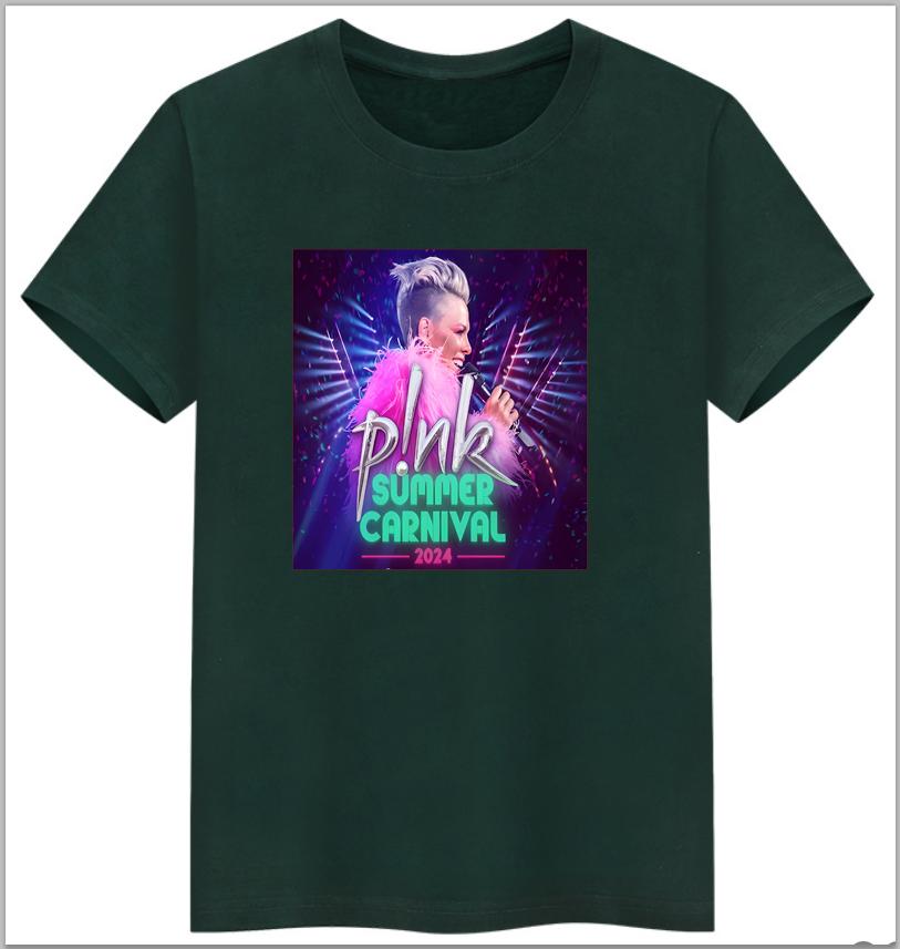 Pnk Cropped T Shirt Summer Carnival Tour Pink Tour Iconic Pnk Merch Tshirt Aesthetic Clothes Oversized T Shirt Tops