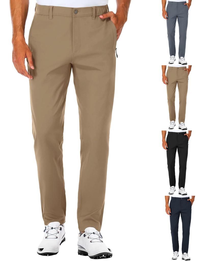 Pánské ležérní elastické slim fit turistické kalhoty, lehké golfové kalhoty