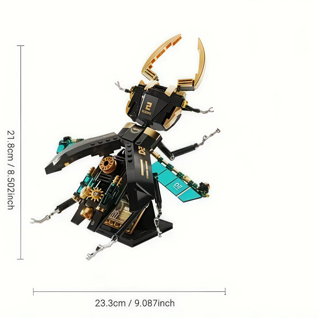 Steampunk Beetle Building Block Set, Semi-Mechanical Elements, Cool Appearance/Realistic Detail Design, Easy To Assemble, Suitable For Gifting To