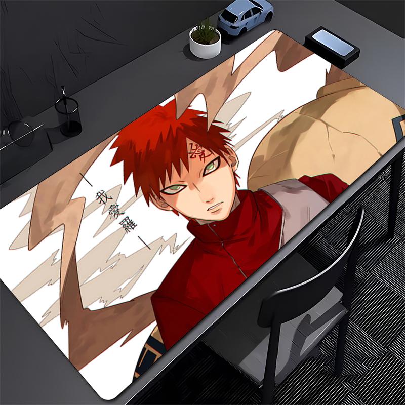 Gaming Mousepad NARUTO Gaara Anime Mouse Mat Office Gamer Computer Non-Slip Mouse Pad HD Print Large Desk Mat PC carpet Mousepad
