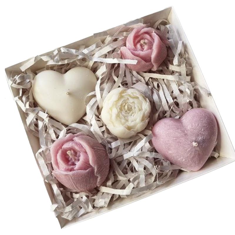 

Подарунковий набір свічок, свічки ручної роботи з еко воску NWN-104 NeedleWoman Тірамісу-бісквіт Біло-рожевий (76681003) Tiramisu