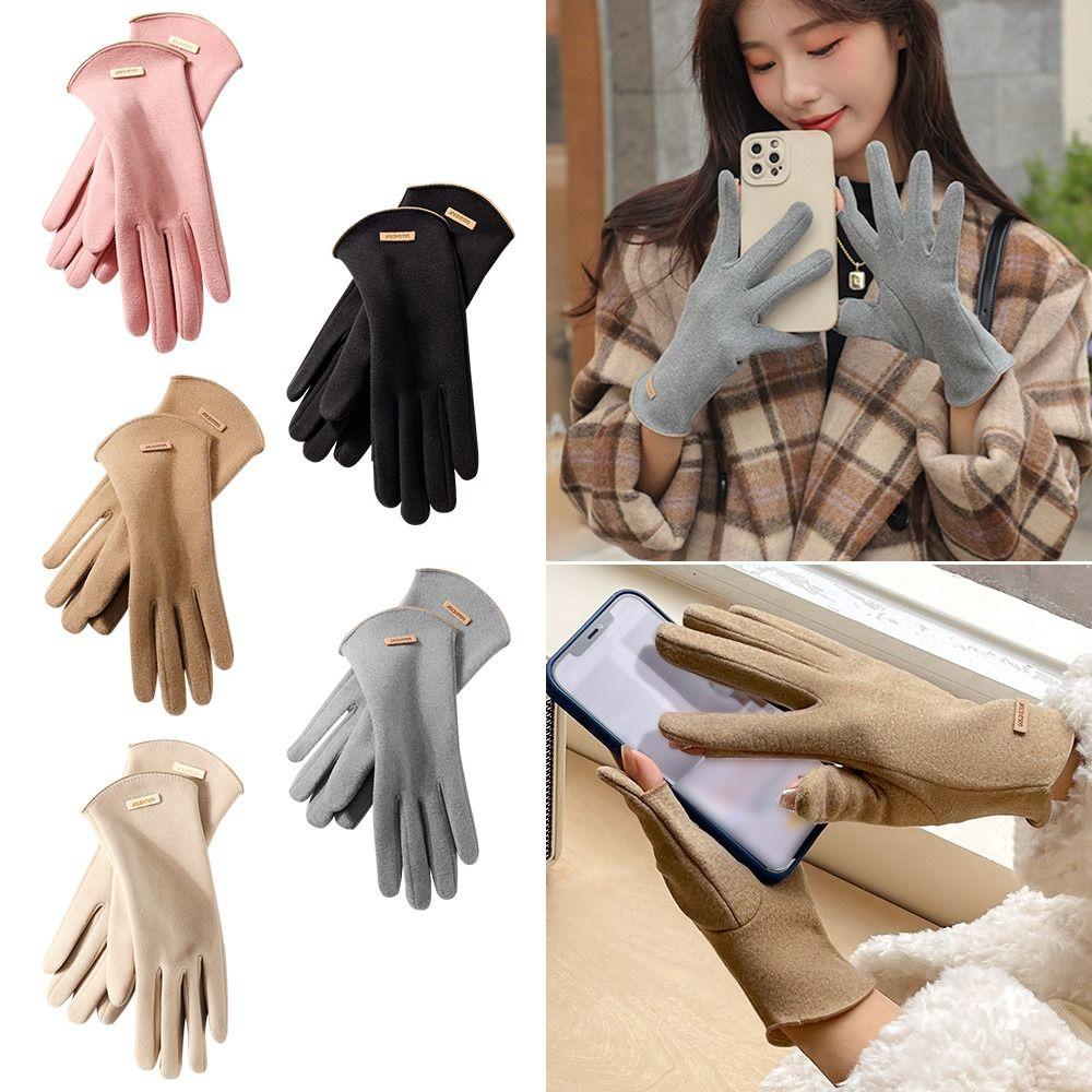 Outdoor Sport German Velvet Cold Proof Mittens Riding Gloves Women Gloves Full Finger Gloves