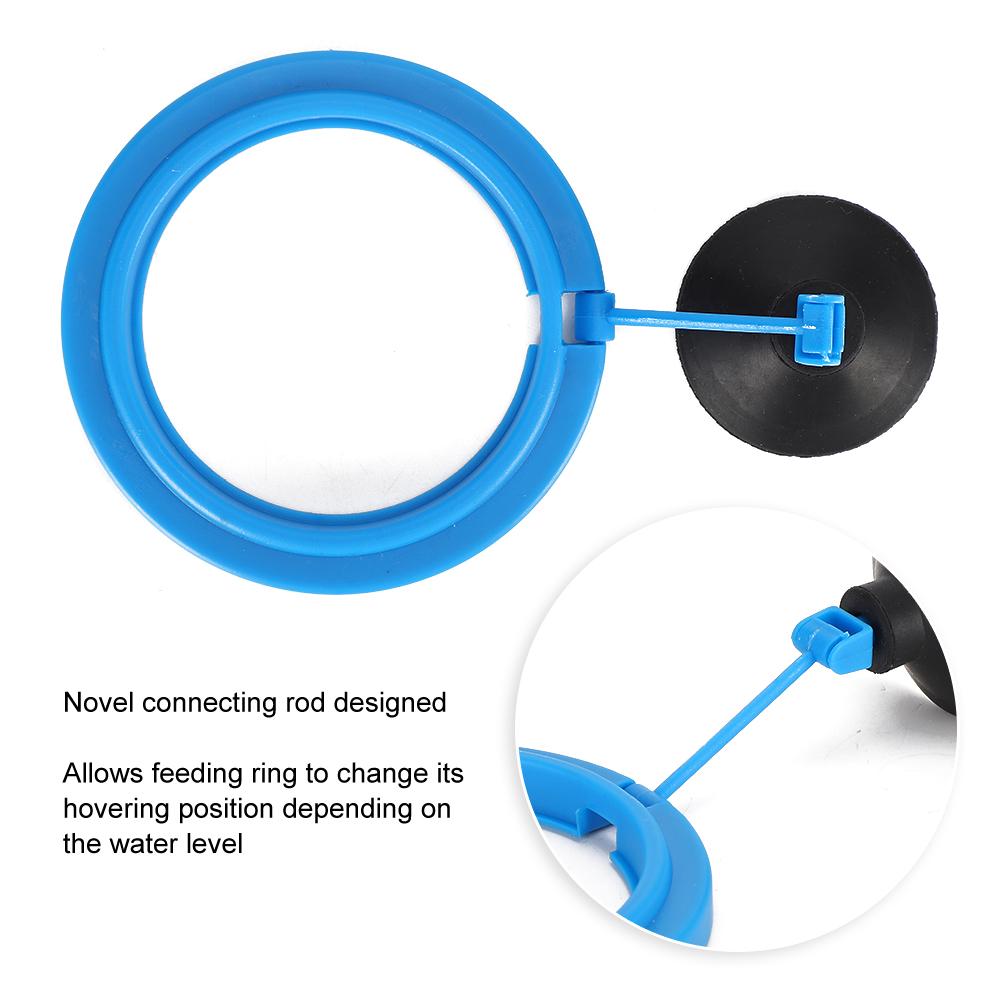 3PCS Plastic Blue Black Aquarium Feeder Fish Tanks Feeding Ring with Suction Cup for All Slow Sinking Floating Feeds