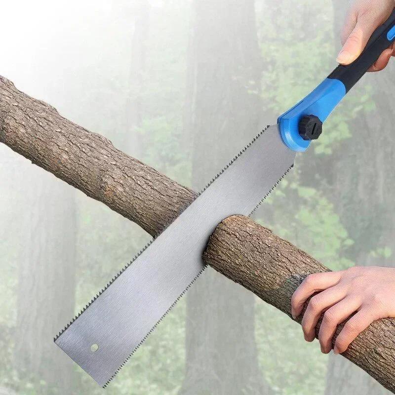 Japanese-style Woodworking Double-sided Saw Sharpened Teeth Fast Hand Household Hand-held Logging Garden Wooden 2024