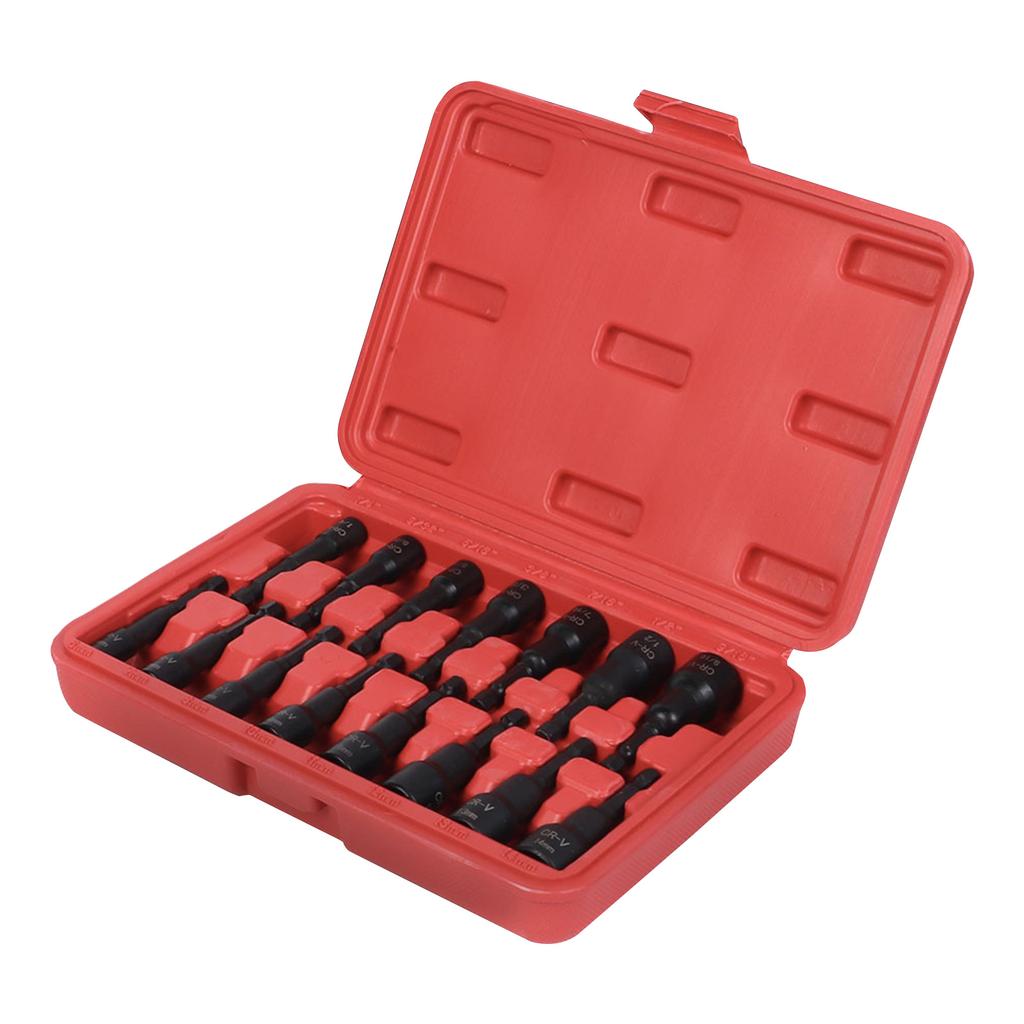 15Pcss Power Nut Driver Drill Bit Set Hex Socket Adapter Bolt Driver Repairing Tool Kit Suitable for Quick Changes