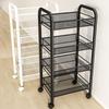 Multi-Layer Movable Kitchen Storage Trolley with Shelves