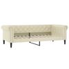 Daybed with Mattress Cream 90x200 Cm Faux Leather
