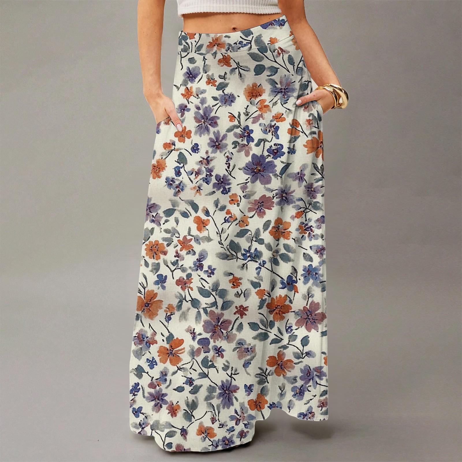 

Women s Flowy Maxi Dress Regular Casual Summer Bohemian Skirt L