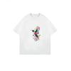 Oversized T Shirt Dress Black Hummingbird And Flowers Print Casual Wear