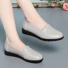 Autumn Thick-soled Soft Leather Comfortable Single Shoes New Flat-soled Medium Non-slip Shoes Single Shoes Leather Shoes
