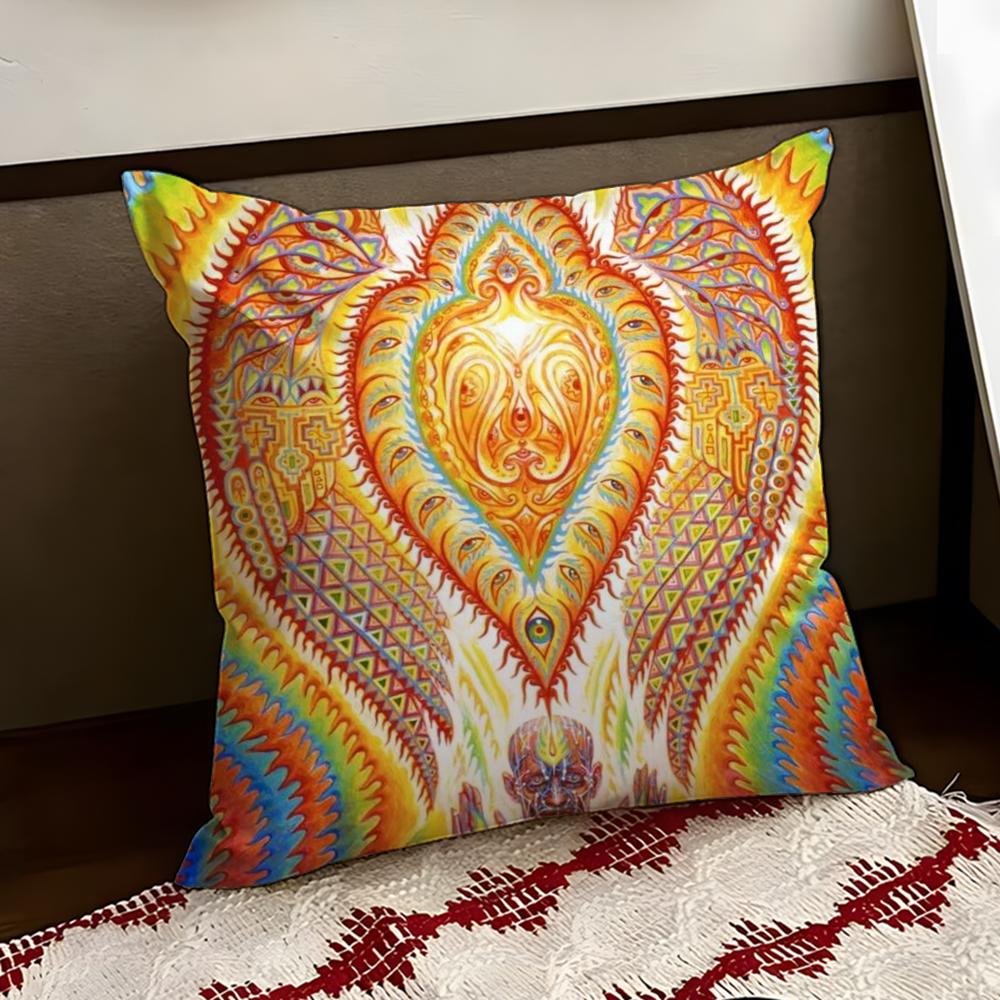 AAlex GreyS Art Cushion Cover Reversible Soft Durable Pillow Cover Home Car MultiScene Use for Daily Comfort