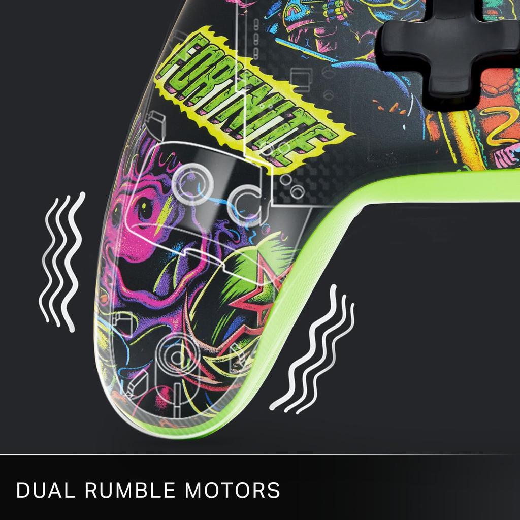 Officially Licensed Xbox Product: PowerA Advantage Wired Controller for Xbox Series X|S - Fortnite Glow XBGP0438-01 [Purchase Bonus: Moonbounce Emote]