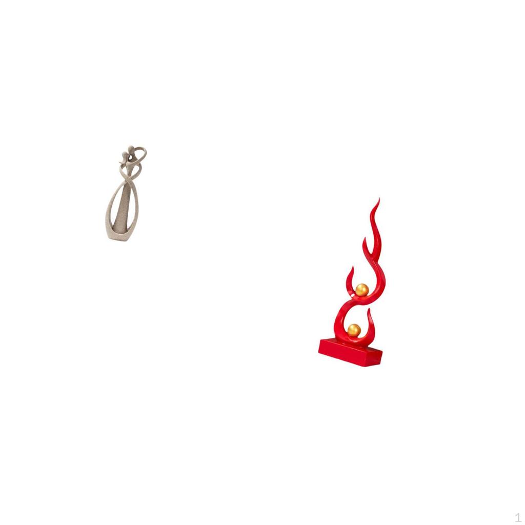 Kissing Lovers Abstract Fire Statue Sculpture Resin Flame Figurine Art Collection Anniversary Gift