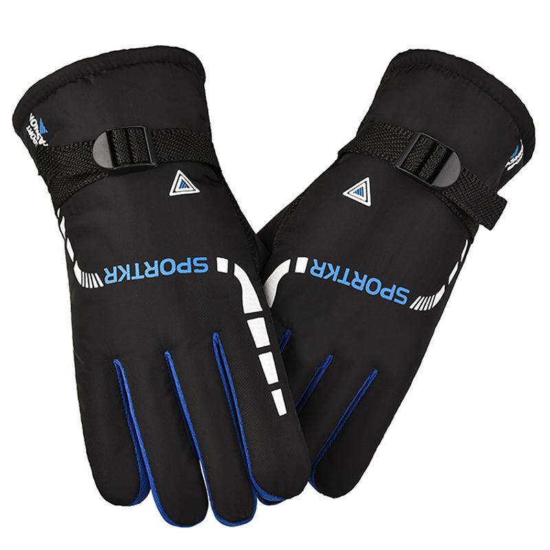 

100% водонепроницаемые зимние велосипедные перчатки, ветрозащитные уличные мотоциклетные теплые перчатки синий