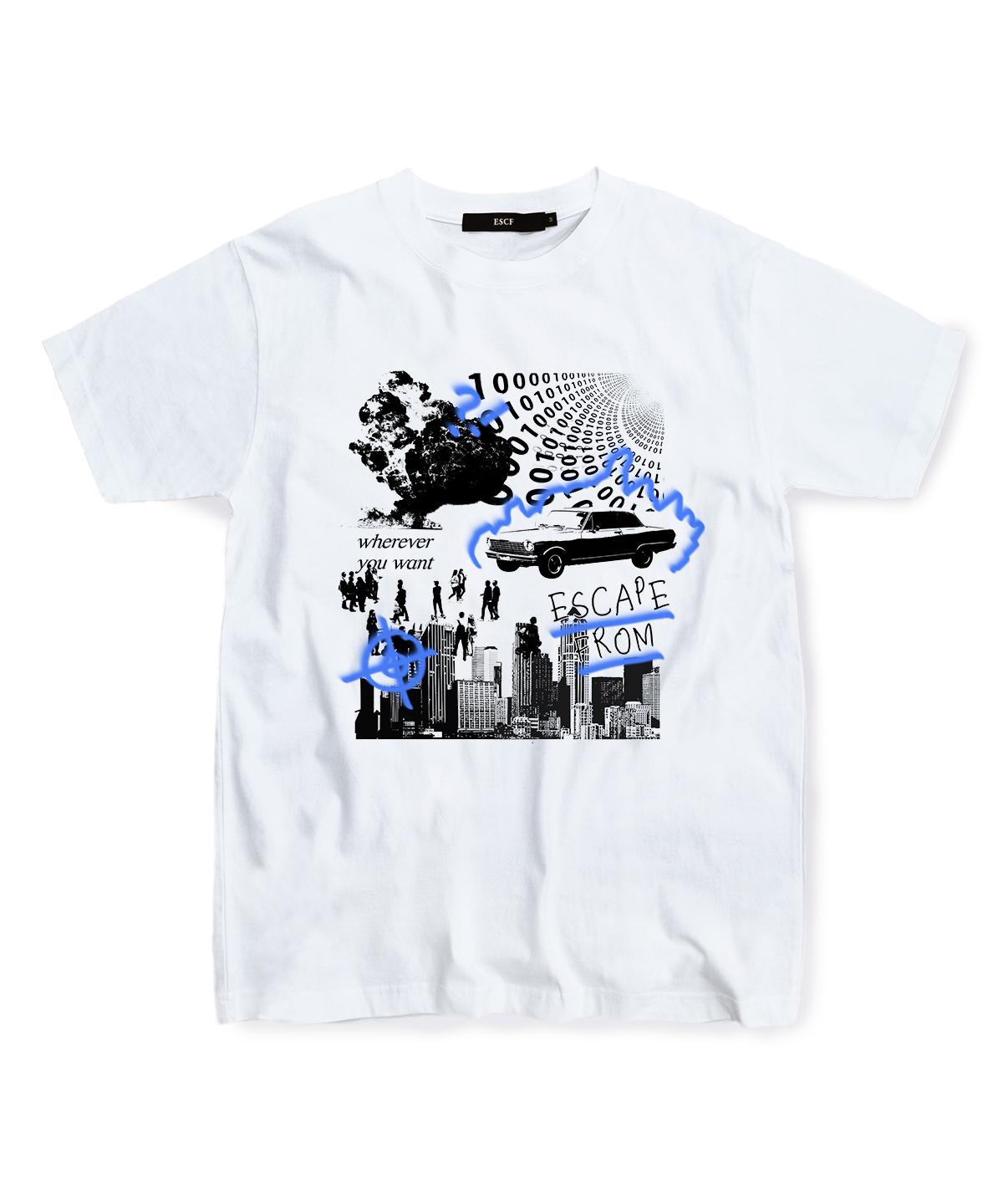 Escape From Blue Burning City T-Shirt White L