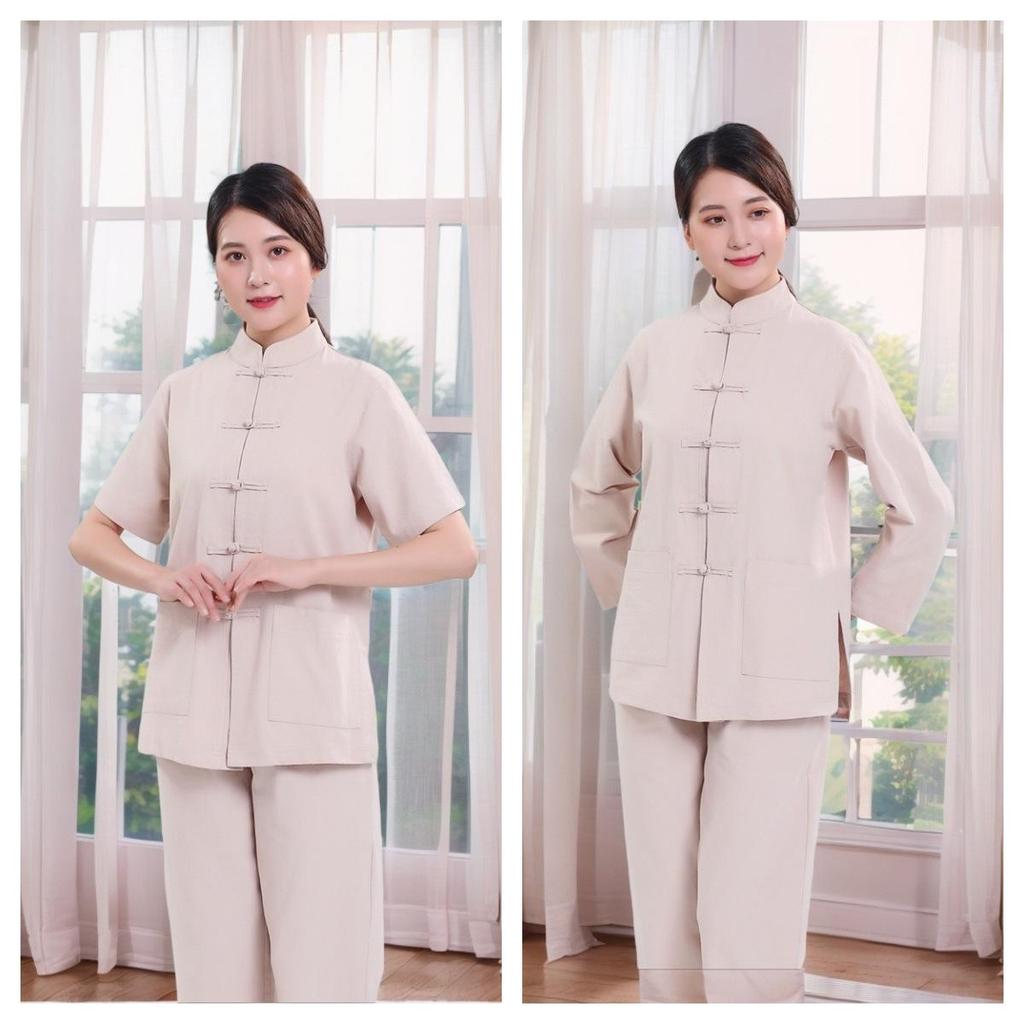 Haiqing Unisex Zen Meditation Clothing Pure Cotton Set for All Seasons