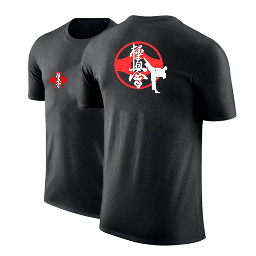 2025 Summer Unisex Kyokushin Karate Logo Print Popular High Street Solid Color TShirt Quick Drying Comfortable Cotton Short Sleeve