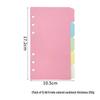 A4 Colorful Multi-Hole Loose-Leaf Dividers & Check Index Pages