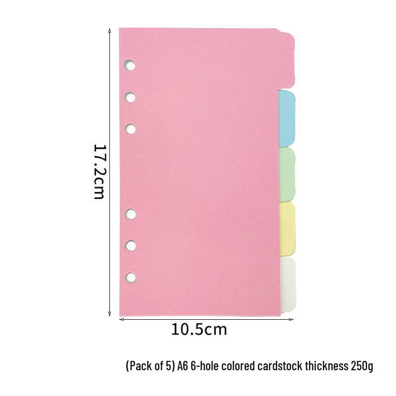 A4 Colorful Multi-Hole Loose-Leaf Dividers & Check Index Pages