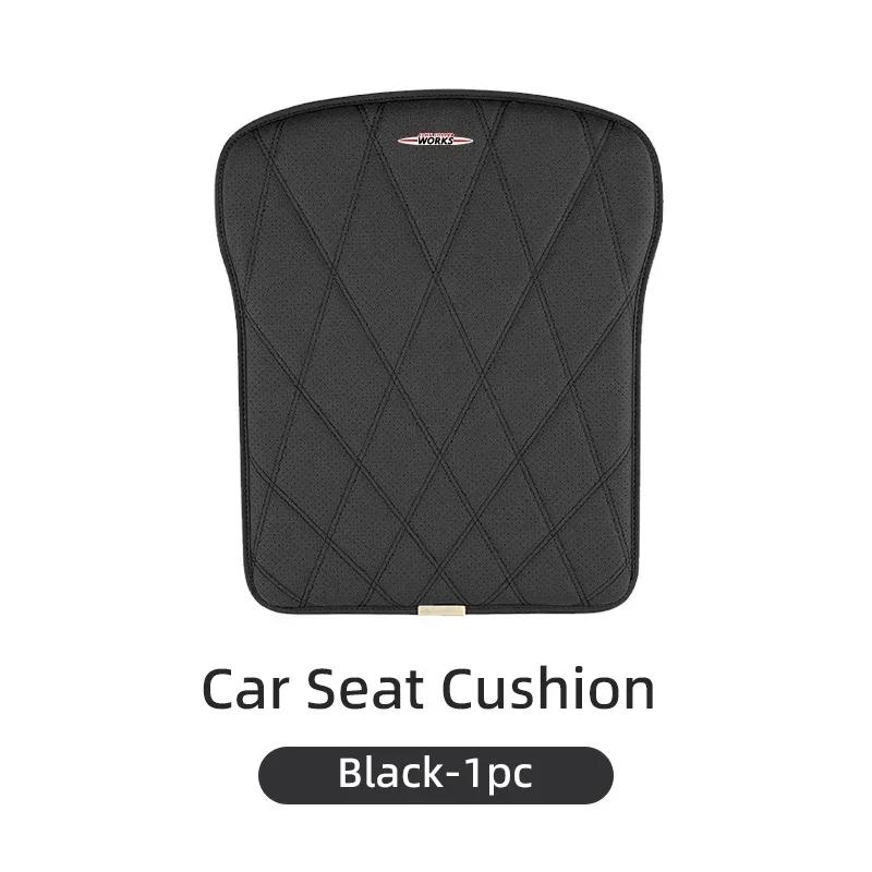 

-Leather Car Front Seat Cover Protective Rearseat Mat Auto Cushion Protector For MINI Cooper JCW WORKS R55 R56 F55 F56 R57 R58 R Black 1PC-2
