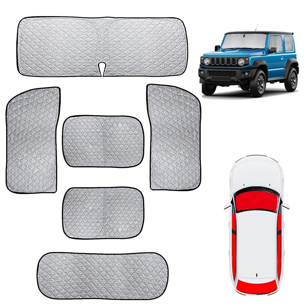 2022 New Jimny Car Camping Jimny Jb64 Jimny Rear Sunshade Full Blackout Perfect for Car Heat Light High UV Theft Fits All Easy Installation and 6