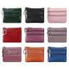 Durable PU Leather Money Coin Purse Waterproof Wear-resistant Wallet Money Bag with Key Ring Zipper Credit Card Holoder Male