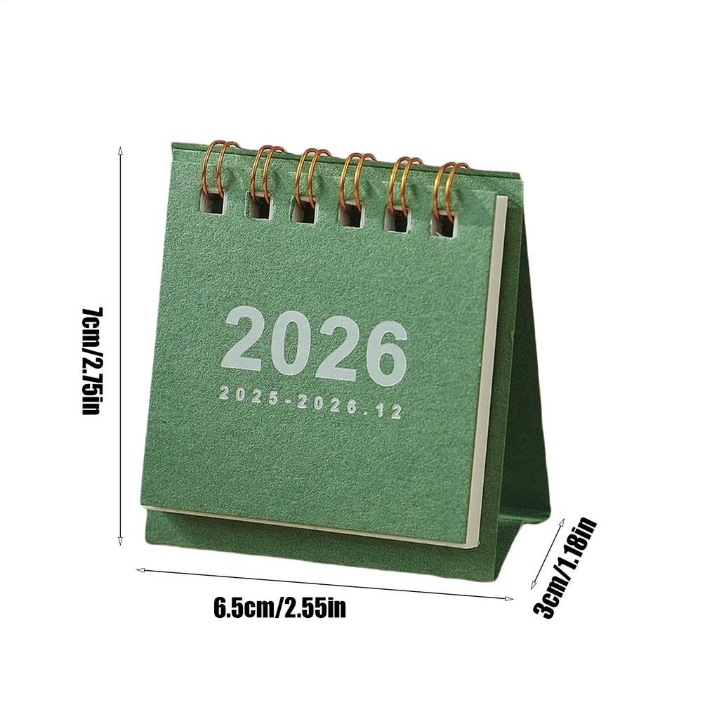 2026 Small Desk Calendar Creative Mini Simple 12 Months Calendar Coil Calendar Planner Desktop Decoration Office Stationery