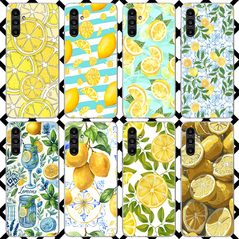 Summer Fruits Lemon Phone Case for Samsung Galaxy A17 A37 A57 A16 A26 A36 A56 A15 A25 A35 A55 A14 A24 A34 A54 A13 A23 A33 A53 Ga