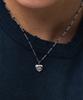 Scaletto Rs008 Pink Cz Setting Heart Pendent Necklace