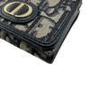 Dior compact Oblique canvas Montagne 30 Tri-fold wallet Navy canvas Women Used
