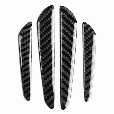 4Pcs Carbon Fiber Door Edge Guard Bumper Protector Strips Trim Cover Car Universal