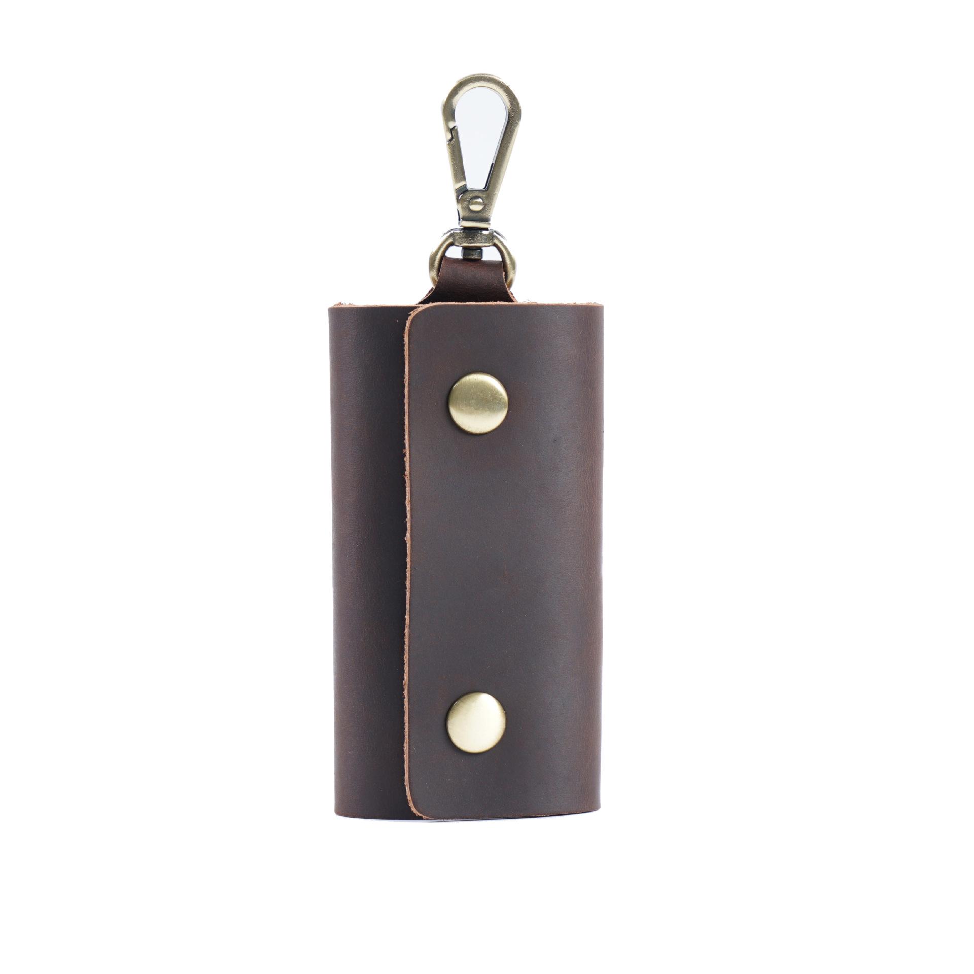 

Retro Crazy Horse Leather Key Holder & Coin Purse - Men s Multi-functional Waist-Hanging Cowhide Keychain
