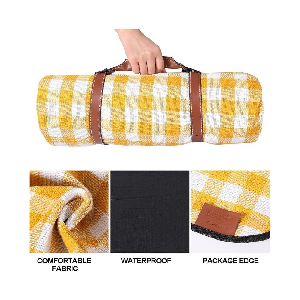 Picnic Blankets, Large Picnic Blanket Waterproof Backing, Foldable Picnic Mat for Travel Camping Hik