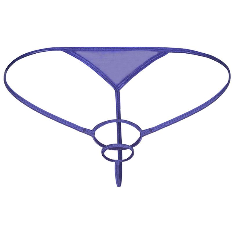 Penis Hole G-String Sexy Man Cock Ring T-Back Thongs Erotic Lingerie Men Sex Panties Crotchless Underpants Low Rise Underwear