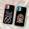 Retro Route 66 Road Trip Silicone Case For iPhone 16 15 14 13 12 11 Pro Max Plus X XS MAX Shockproof Matte Cover