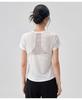 Women's Lightweight Cross-Cutout Yoga T-Shirt - Breathable Textured Short Sleeve Slim Fit for Summer Fitness