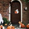 Halloween Door Hanger Ghost Pumpkin Black Cat Cute Festive Porch Door Decor Scene Setting