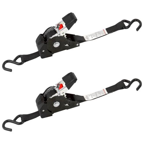 

Automatic Retractable Lashing Belts, Ratchet Belts, 1.8m x 25mm, Set of 2, Secures Loads, Tie-Down Belts, Maximum Load Capacity: 180kg, Breaking Load