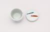 Kyoritsu Toki Arita Ichiho Saigyo Round Condiment X 36168 Ware, Kiln, P, Container, White, 4.8 4.3 Cm,