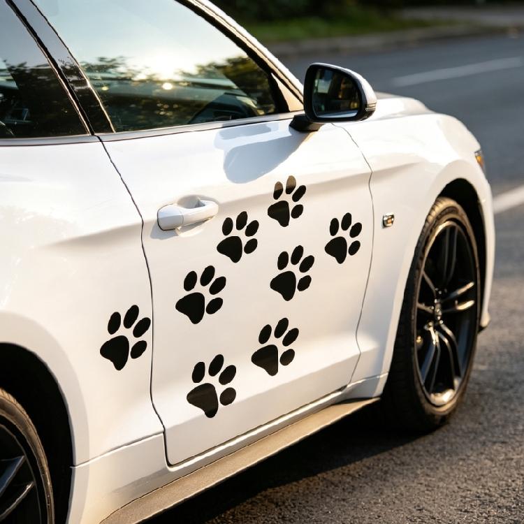 8Pcs Not Fade Water Resistant Pet Themed Stickers Upgrades for Auto Exterior & Personal Belongings Long Lasting Quality