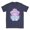 Unisexs TShirts Super Marios Princess Peach Gradient Portrait Amazing Cotton Tees T Shirt Round Neck Clothes New Arrival
