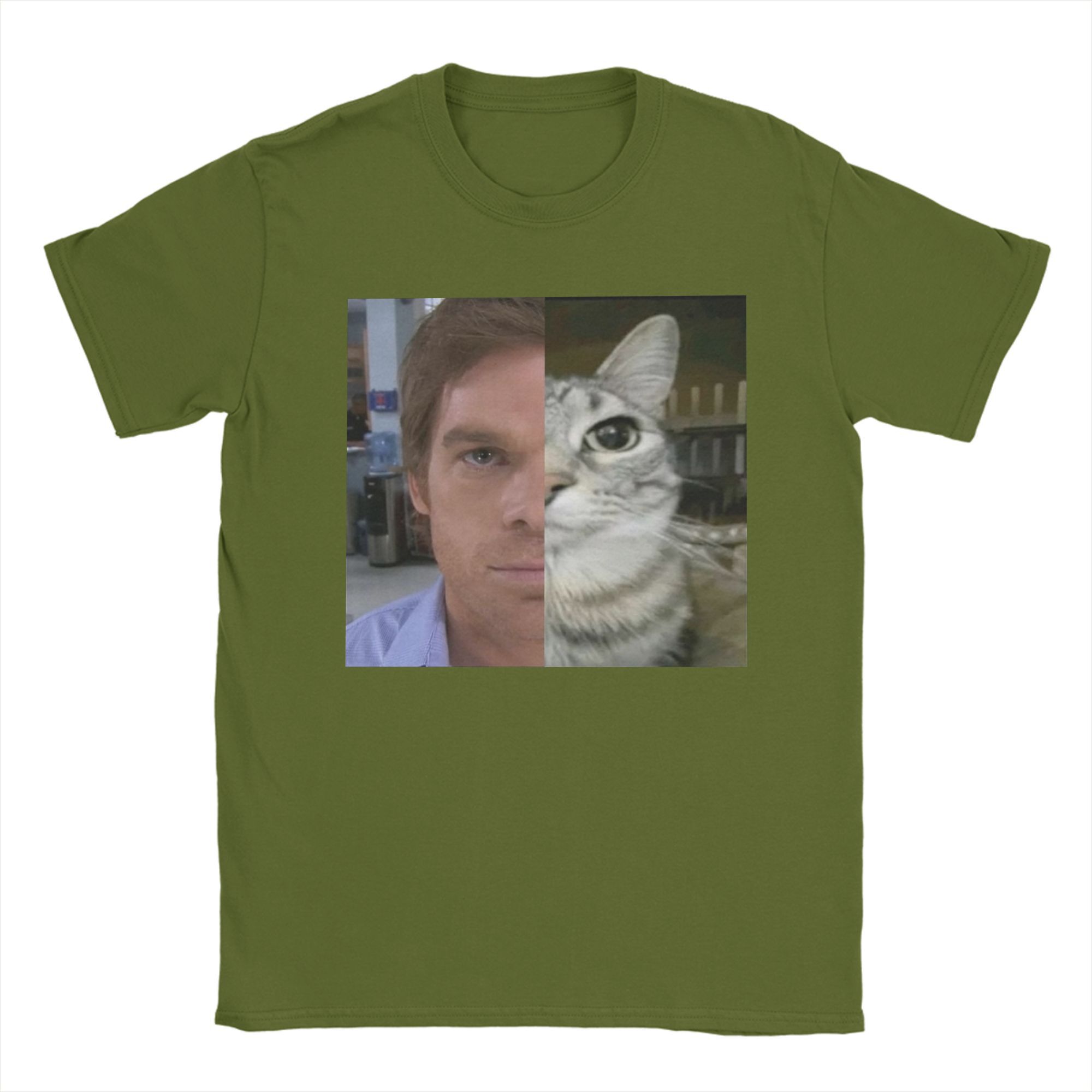 

Чоловіча футболка Dexter Morgan Cat Trinity З чистої бавовни Гумористична футболка З круглим вирізом Футболки З коротким рукавом Ідея для подарунка M