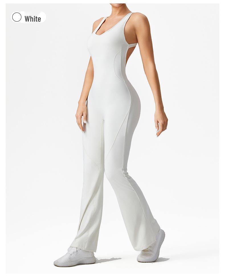 Slimming Yoga Dance Jumpsuit: Body-Shaping, Hip-Lifting, Micro-Flare Fitness Wear