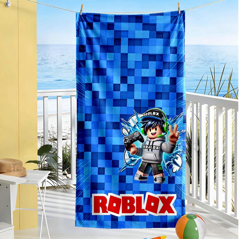 Roblox Strandtuch Weich Langlebig Schnelltrocknend Bequem Leicht Perfekt für Reisen Yoga Camping und Schwimmen
