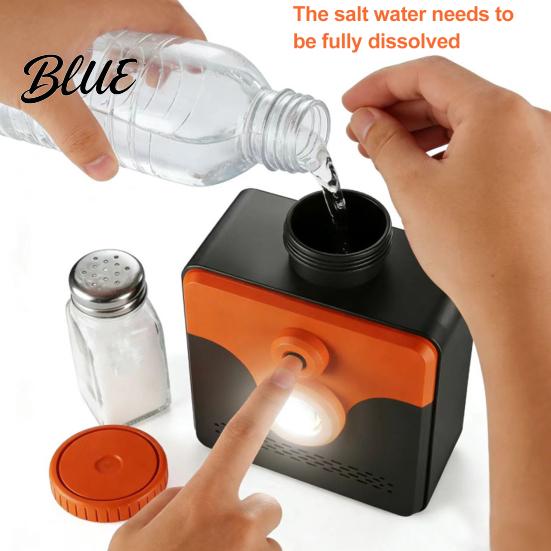 Water Activated Flashlight Salt Lamp 250 Lumen 400-Hours Long-Lasting LED Emergency Light No Charging Survival Gear for Hurricanes Needed