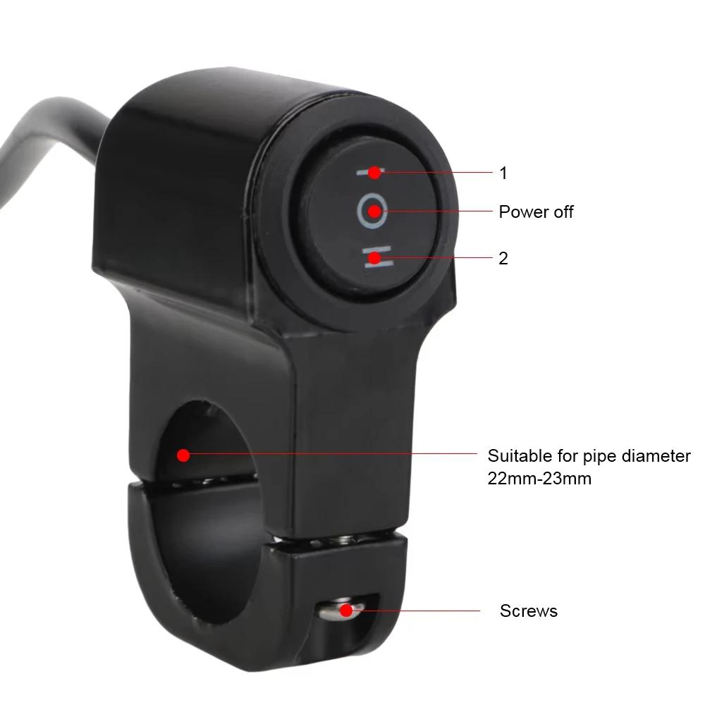 Universal Motorcycle 3 Way Switch ON OFF Mini Driving Light Switch With Clip Waterproof DC12V/10A  Motorcycle Tools